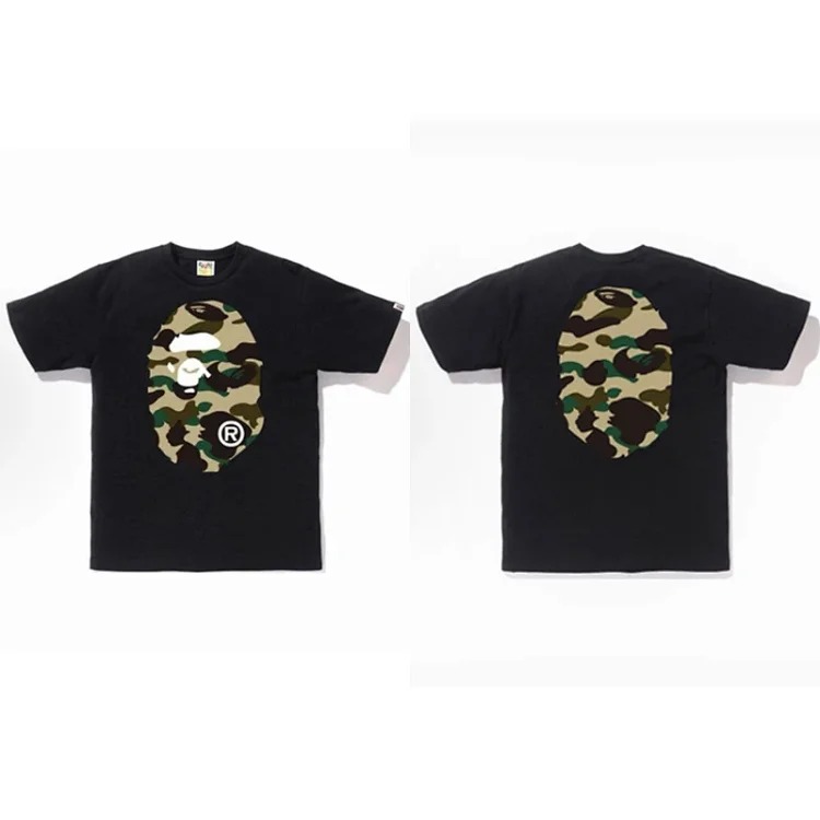 Cross-border foreign trade wholesale Bp trendy brand Ape Man Head heavyweight pure cotton short-sleeved men and women one-piece drop-shipping T-shirt top