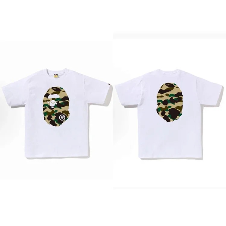 Cross-border foreign trade wholesale Bp trendy brand Ape Man Head heavyweight pure cotton short-sleeved men and women one-piece drop-shipping T-shirt top