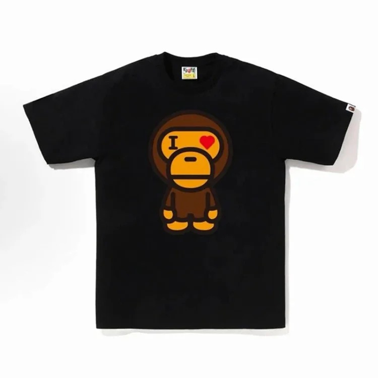 Cross-border foreign trade wholesale Bp trendy brand Ape Man Head heavyweight pure cotton short-sleeved men and women one-piece drop-shipping T-shirt top