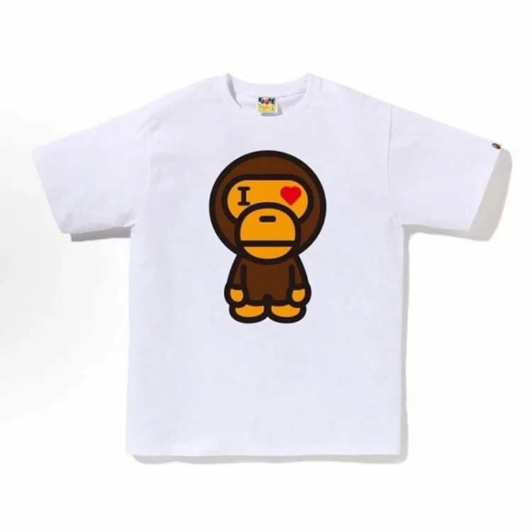 Cross-border foreign trade wholesale Bp trendy brand Ape Man Head heavyweight pure cotton short-sleeved men and women one-piece drop-shipping T-shirt top