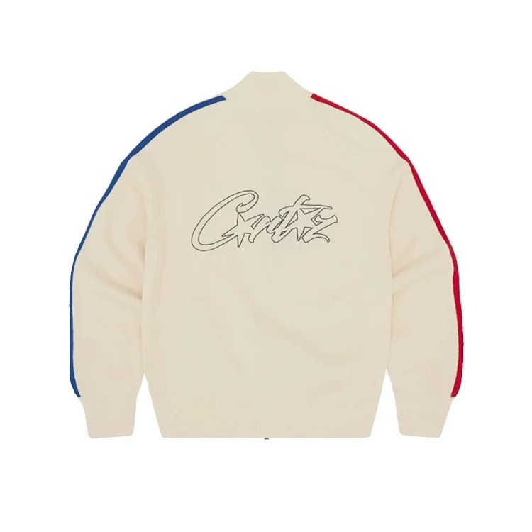 Crtz Street Hip Hop Stand Collar Cardigan Knit Sweater image 13