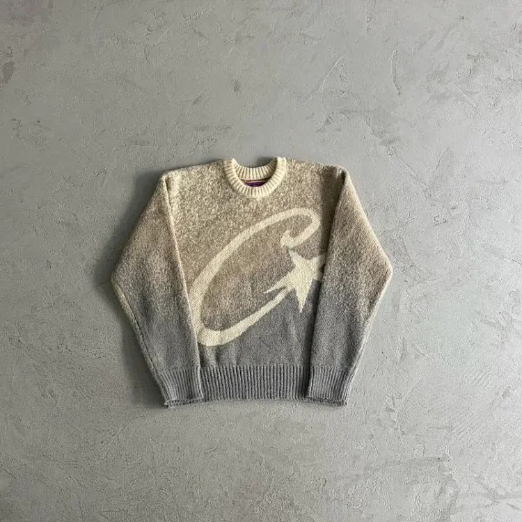 Crtz Street Hip Hop Stand Collar Cardigan Knit Sweater image 7