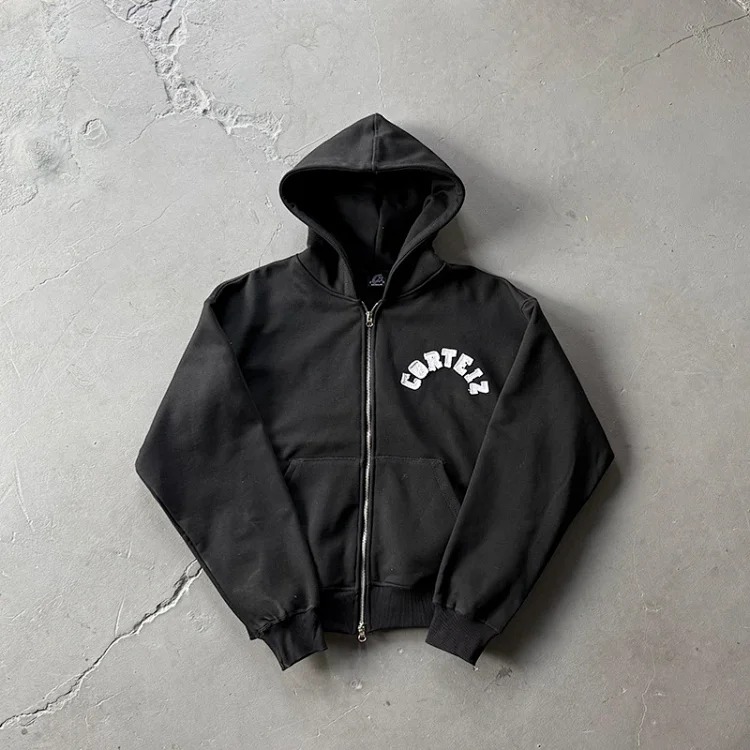 Crtz Letter Appliqué Hoodie Set