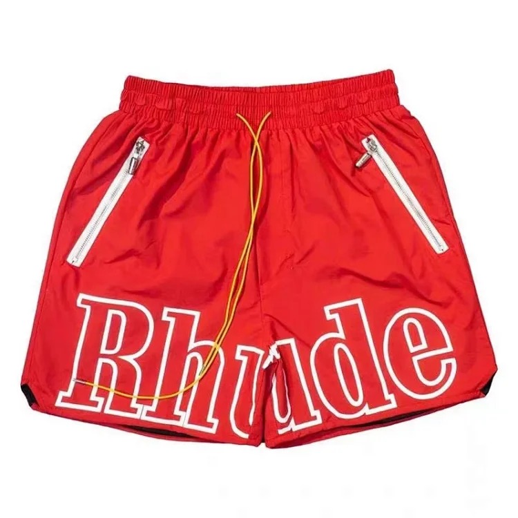 RHUDE reflective casual shorts, high street beach shorts for men and women image 5