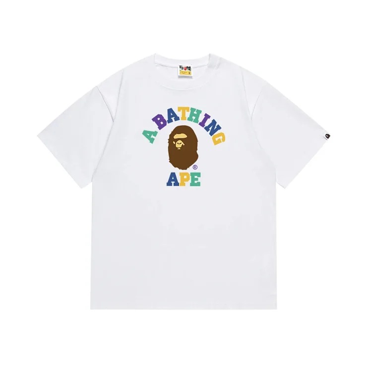 Bape A BATHING APE Embroidered Large Size Loose Short Sleeve T-Shirt image 2