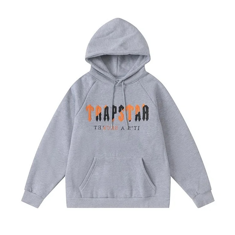 Traptar terry embroidered fleece loose casual hooded sweatshirt set image 10