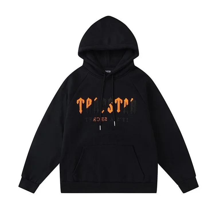 Traptar terry embroidered fleece loose casual hooded sweatshirt set image 12