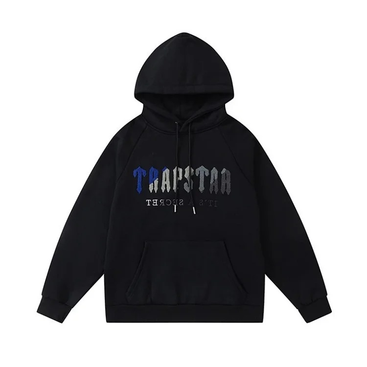 Traptar terry embroidered fleece loose casual hooded sweatshirt set image 16