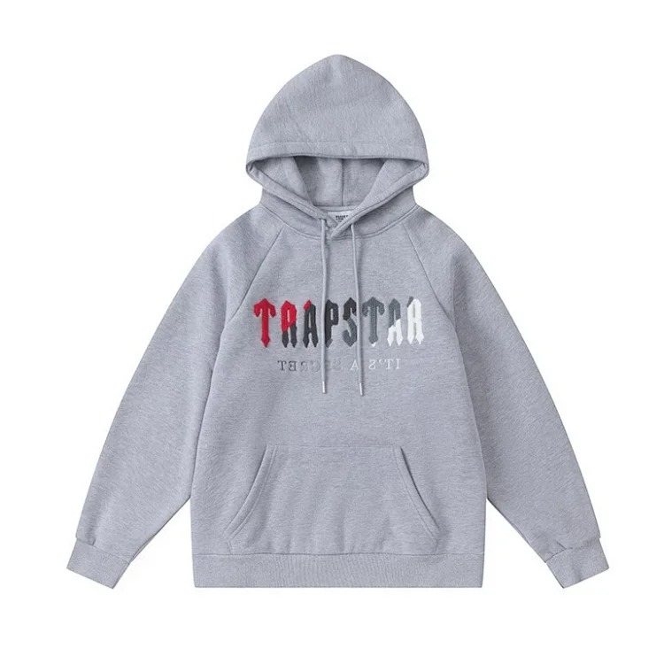 Traptar terry embroidered fleece loose casual hooded sweatshirt set image 18