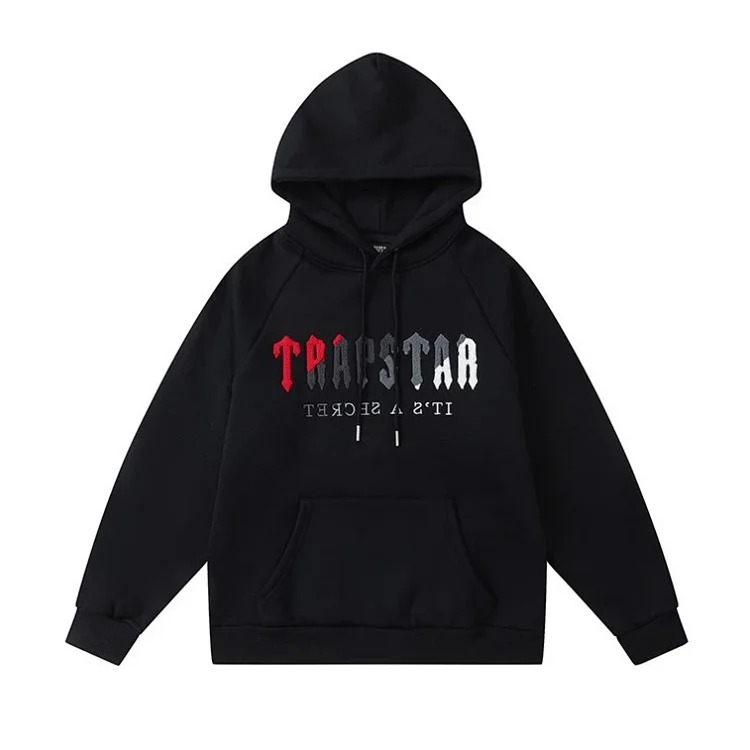Traptar terry embroidered fleece loose casual hooded sweatshirt set image 20