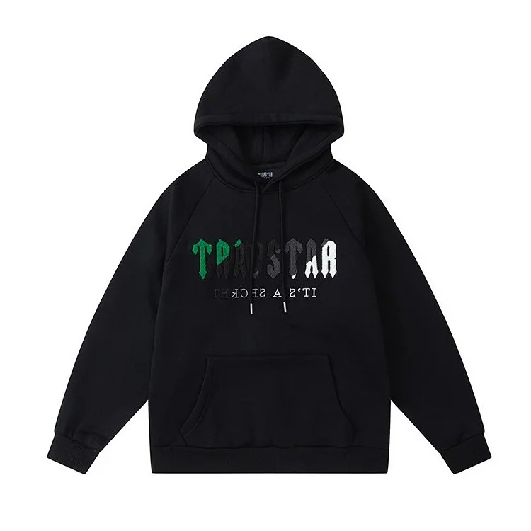 Traptar terry embroidered fleece loose casual hooded sweatshirt set image 24