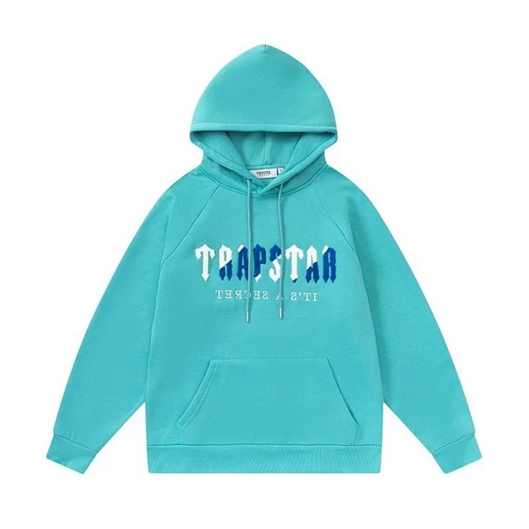 Traptar terry embroidered fleece loose casual hooded sweatshirt set image 32