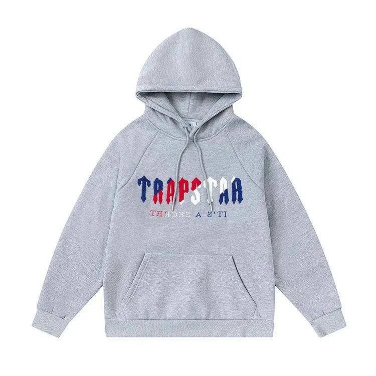 Traptar terry embroidered fleece loose casual hooded sweatshirt set image 6