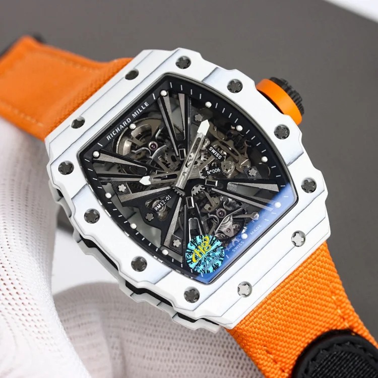 Reinterpretation of the RM12-01 NTPT Tourbillon Extraordinary Sports Skeleton Streamlined Watch