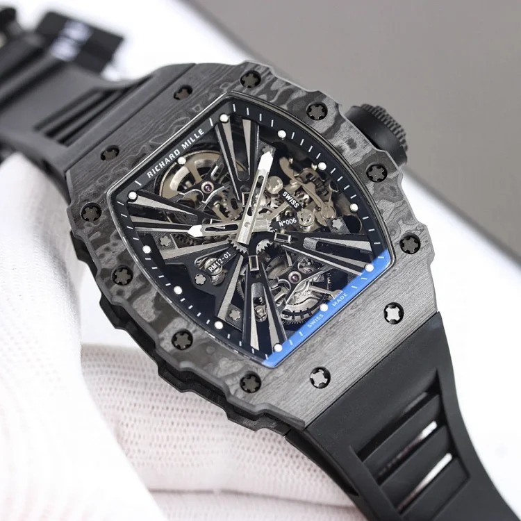 Reinterpretation of the RM12-01 NTPT Tourbillon Extraordinary Sports Skeleton Streamlined Watch