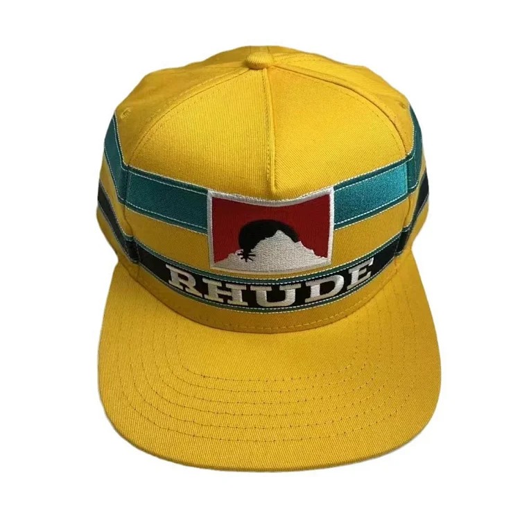 American Rhude embroidery printed trendy brand sun hat trucker cap men and women sun hat series