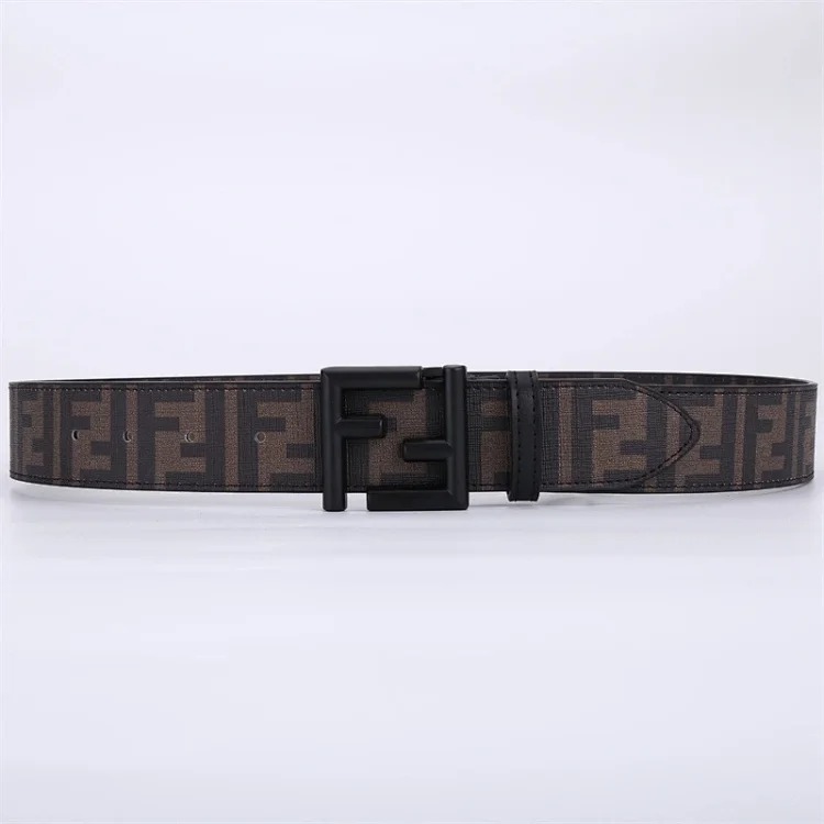 Double belt, versatile men's genuine leather Fencordi student FF , casual and durable Internet celebrity belt, new style