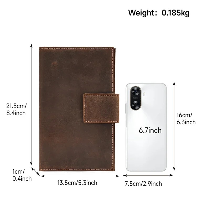Crazy horse leather men's card bag RFID anti-theft brush Air Tag men wallet tracking and positioning passport wallet