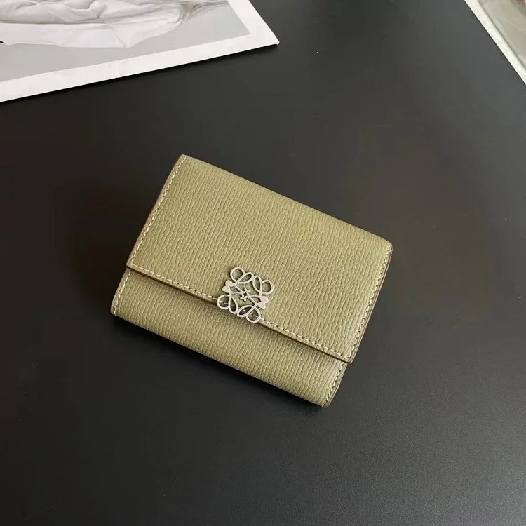 LYW three-fold fashionable hollow flower mother-of-pearl color matching wallet-5778