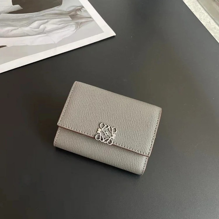 LYW three-fold fashionable hollow flower mother-of-pearl color matching wallet-5778