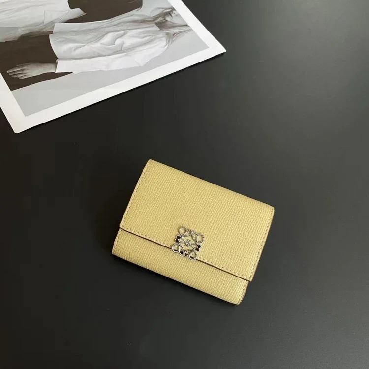 LYW three-fold fashionable hollow flower mother-of-pearl color matching wallet-5778
