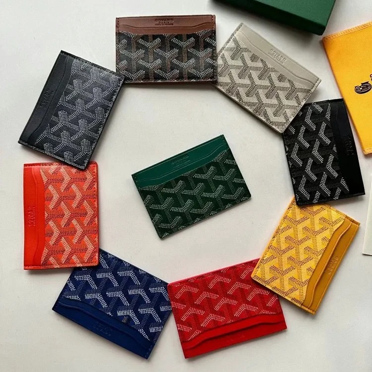 DX57 card holder, fashionable new convenient card album and business card holder, unisex horizontal French style (yellow canvas randomly distributed)