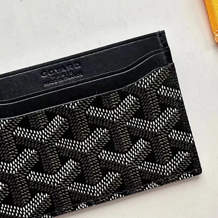 DX57 card holder, fashionable new convenient card album and business card holder, unisex horizontal French style (yellow canvas randomly distributed) image 2