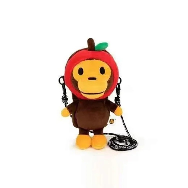 Japanese trendy brand bapex milo monkey children's shoulder crossbody bag mobile phone bag camouflage mobile phone bag cartoon street
