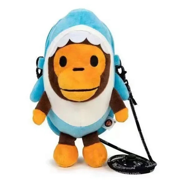 Japanese trendy brand bapex milo monkey children's shoulder crossbody bag mobile phone bag camouflage mobile phone bag cartoon street