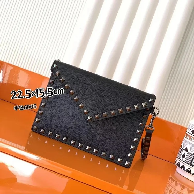 Rivet clutch bag 2026 new cowhide storage bag envelope bag small square bag fashionable simple versatile women's bag