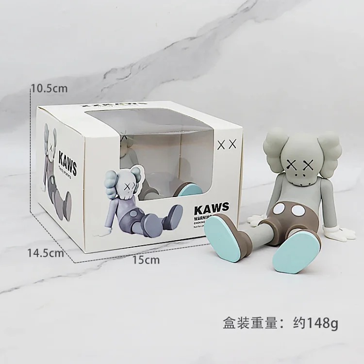 Boxed cartoon KAWS Cowes hand model doll car ornaments creative personalized car interior decoration supplies toys image 2