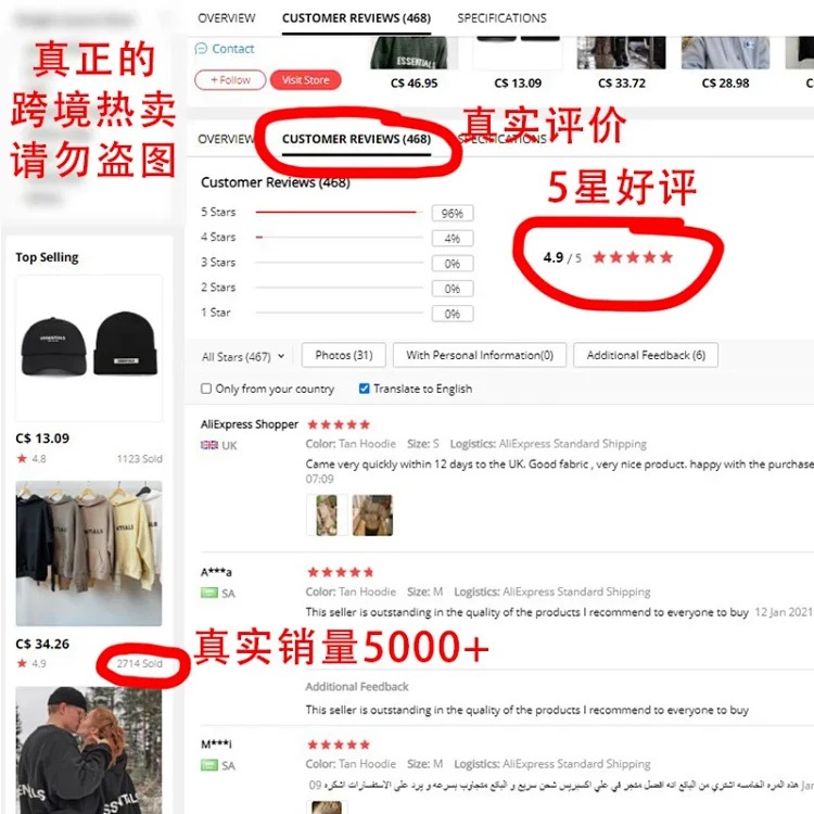 2020SS short-sleeved ESSENTIALS street fashion brand cotton high weight T-shirt cross-border hot sale