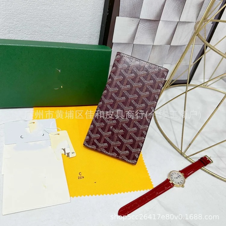 Louis Vuitton Goyard old flower full printed wallet card bag cross-border new flip multi-card slot coin purse for men and women couples