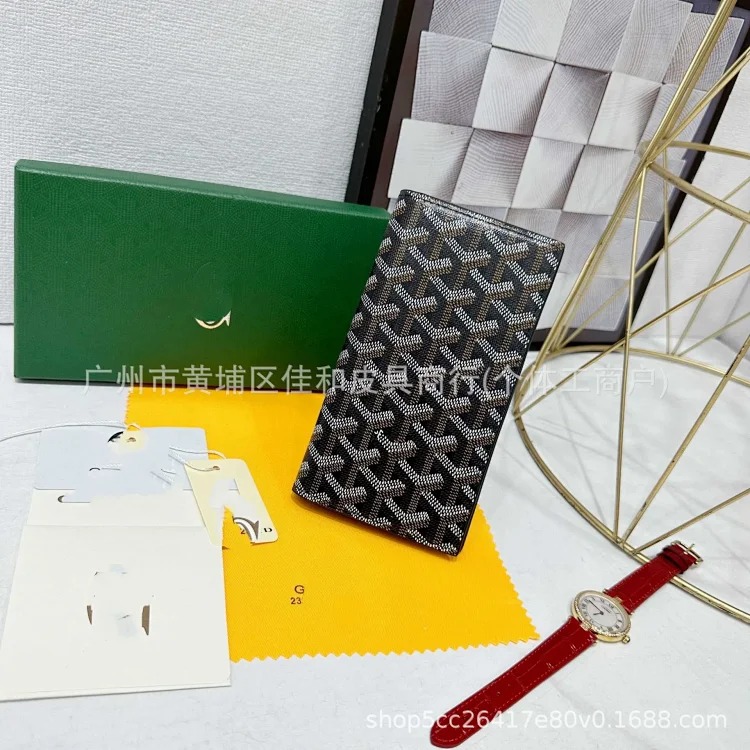 Louis Vuitton Goyard old flower full printed wallet card bag cross-border new flip multi-card slot coin purse for men and women couples