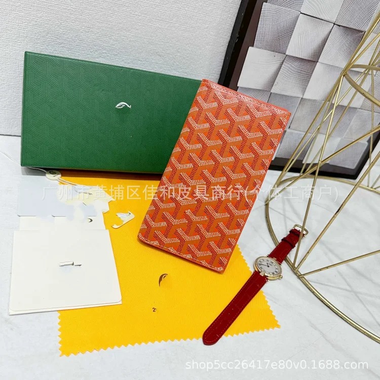 Louis Vuitton Goyard old flower full printed wallet card bag cross-border new flip multi-card slot coin purse for men and women couples