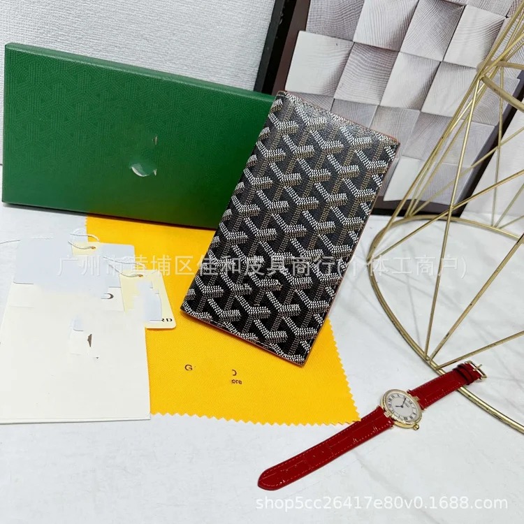 Louis Vuitton Goyard old flower full printed wallet card bag cross-border new flip multi-card slot coin purse for men and women couples