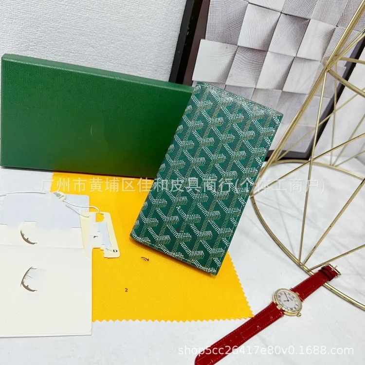 Louis Vuitton Goyard old flower full printed wallet card bag cross-border new flip multi-card slot coin purse for men and women couples