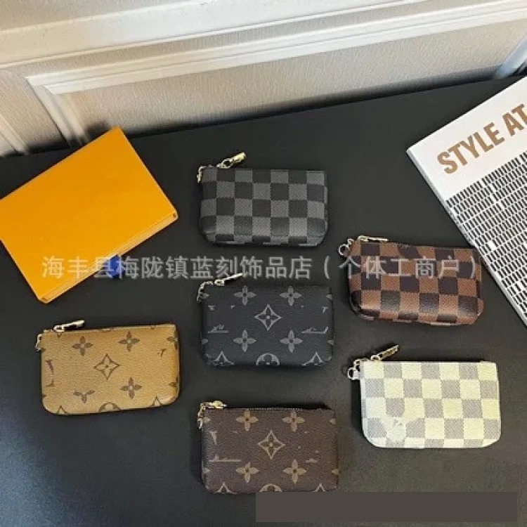 Louis Vuitton Plaid Classic Key Bag Coin Purse Women's Popular Coin Bag High-end Thin Style Presbyopic Zipper Wallet