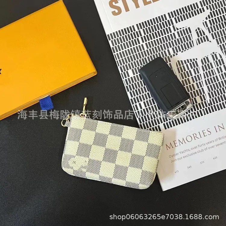 Louis Vuitton Plaid Classic Key Bag Coin Purse Women's Popular Coin Bag High-end Thin Style Presbyopic Zipper Wallet