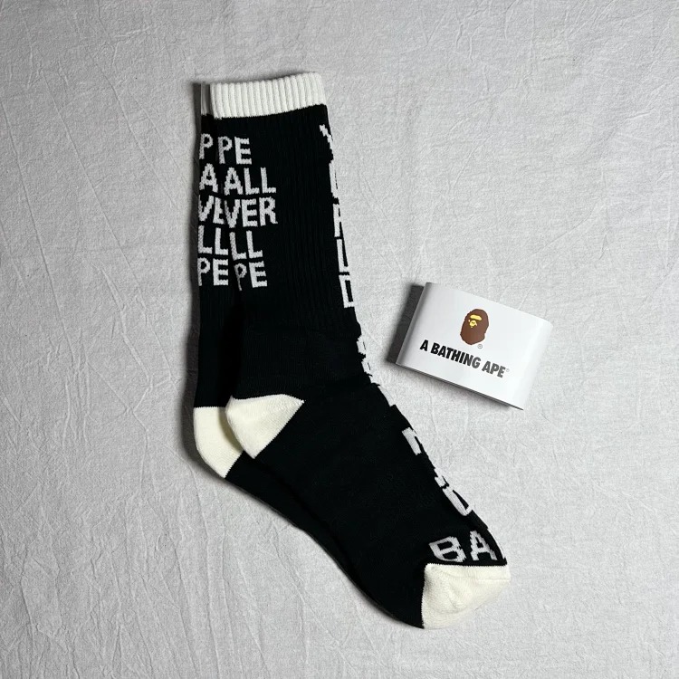 BAPE towel trick socks ape man socks collection