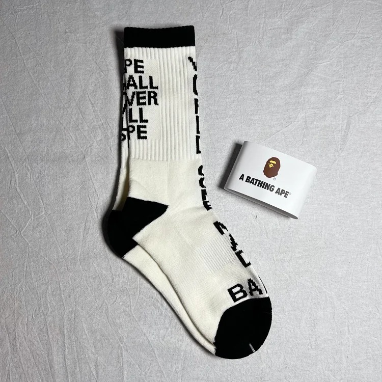 BAPE towel trick socks ape man socks collection