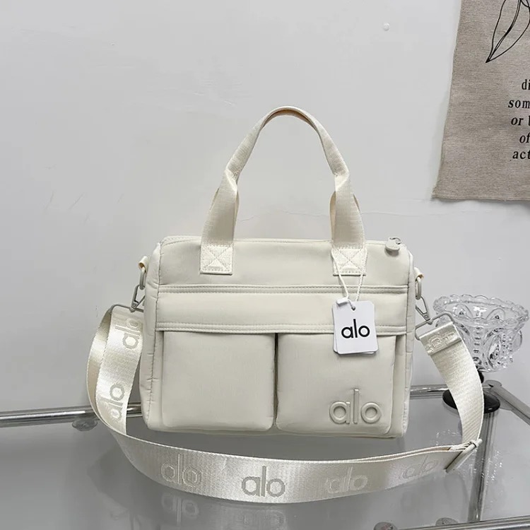 2026 new alo simple and versatile nylon waterproof shoulder crossbody bag large capacity multi-compartment outing commuting bag