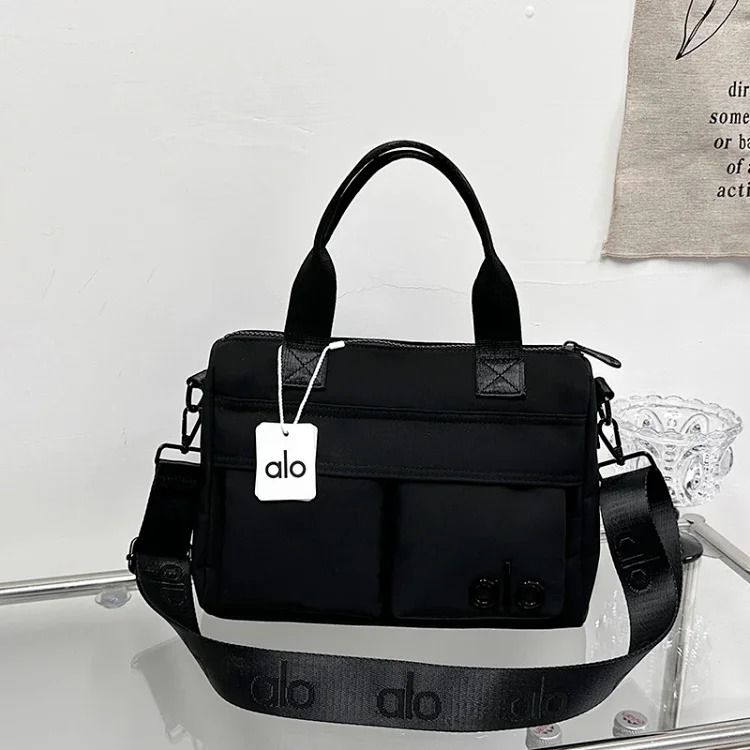 2026 new alo simple and versatile nylon waterproof shoulder crossbody bag large capacity multi-compartment outing commuting bag