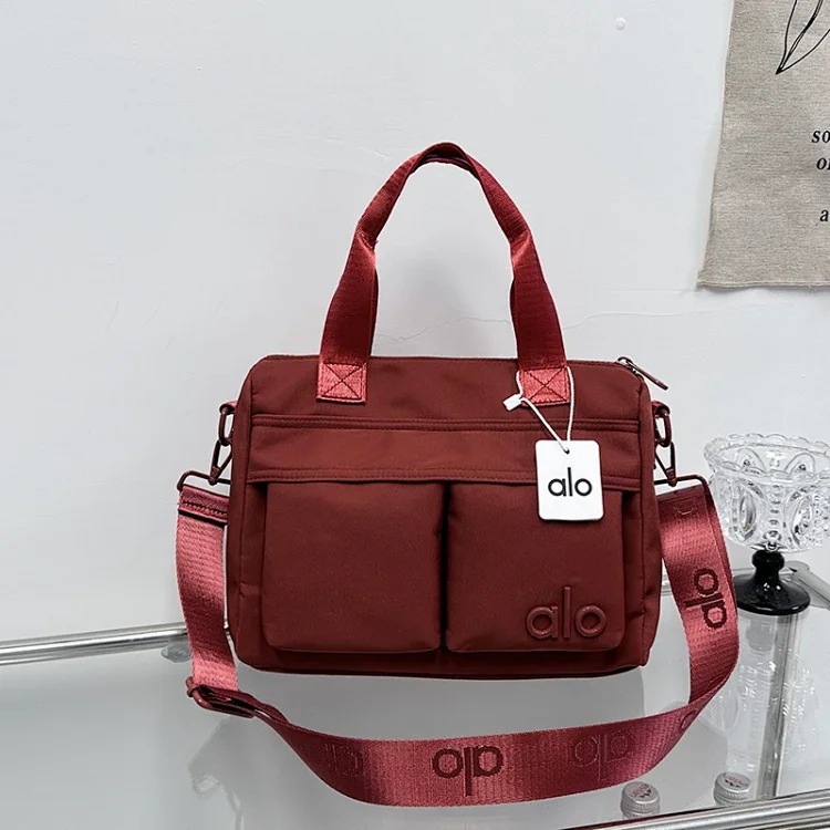 2026 new alo simple and versatile nylon waterproof shoulder crossbody bag large capacity multi-compartment outing commuting bag
