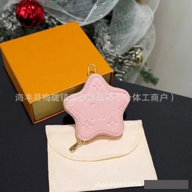 New five-pointed star niche design solid color foreign style versatile lightweight casual simple high-end bag pendant key