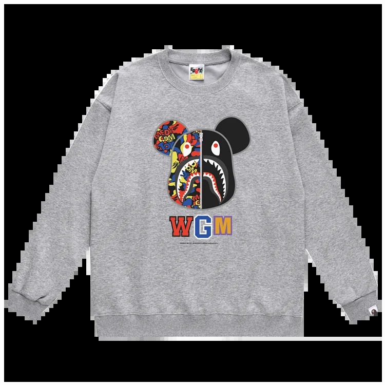 DX24-7 Fashionable casual printed round neck terry fleece sweatshirt
