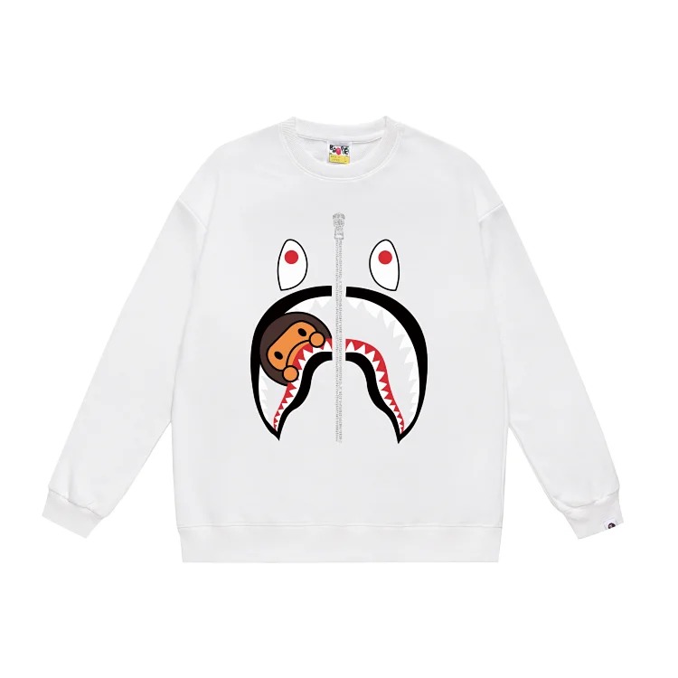 DX24-7 Fashionable casual printed round neck terry fleece sweatshirt image 4