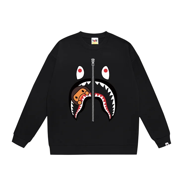 DX24-7 Fashionable casual printed round neck terry fleece sweatshirt image 6