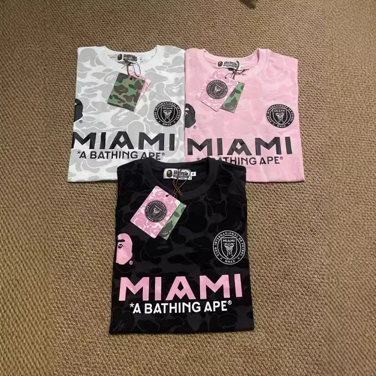 Cross-border wholesale bp Miami trendy brand T-shirt foreign trade one piece dropshipping ape-man head MIAMI short sleeves