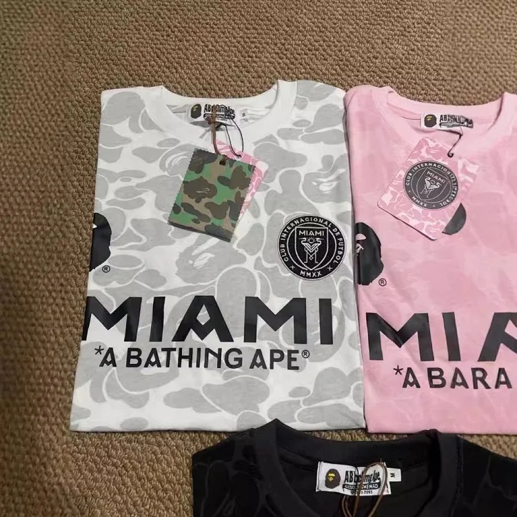 Cross-border wholesale bp Miami trendy brand T-shirt foreign trade one piece dropshipping ape-man head MIAMI short sleeves